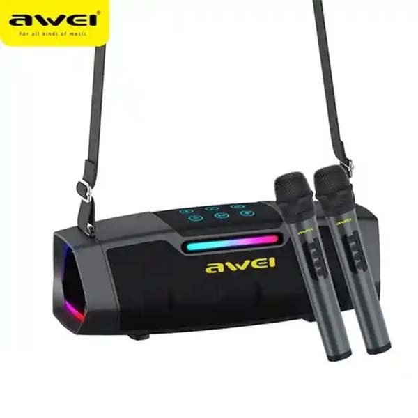 Awei KT28 Portable Karaoke Bluetooth Speaker with Dual Wireless Microphone